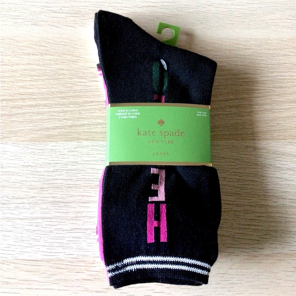KATE SPADE Hello 3-Pack Sock Set NWT